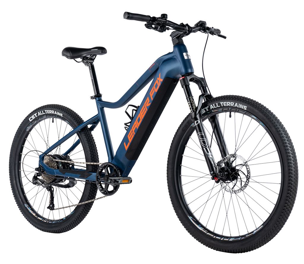 LEADER FOX E-BIKE 28 SANDY GENT 17,5-2, BLACK MATT/GREEN+GREY (REAR MOTOR), vel. 17,5