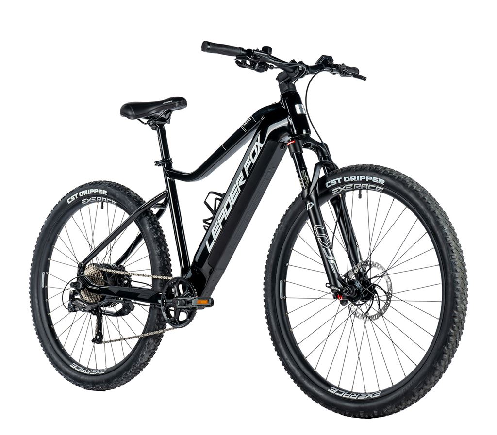 LEADER FOX E-BIKE 28 SANDY GENT 19-1, BLACK MATT/BLUE+GREY (REAR MOTOR), vel. 19