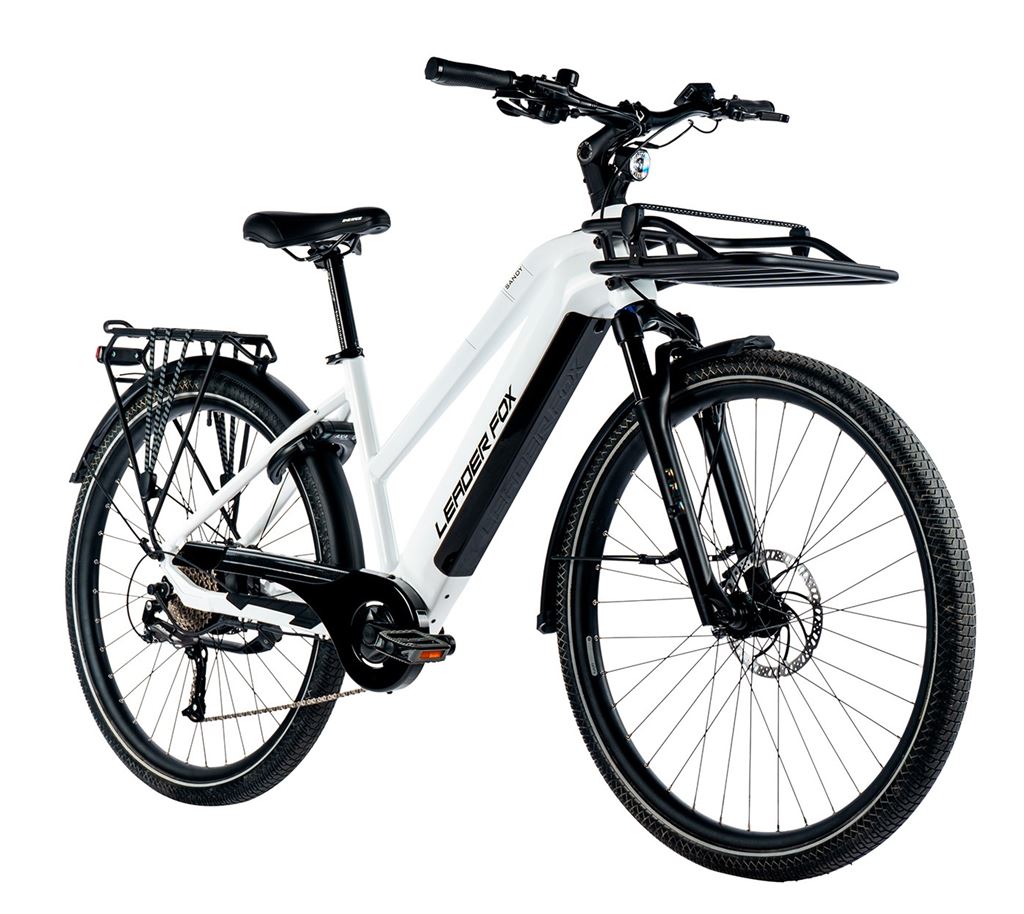 LEADER FOX E-BIKE 28 SANDY LADY 18-1, BLACK MATT/YELLOW+GREY (REAR MOTOR), vel. 18