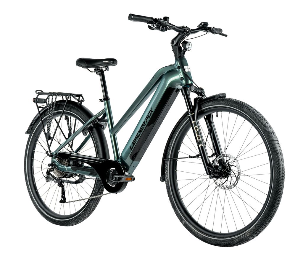 LEADER FOX E-BIKE 28 SANDY LADY 16,5-2, BLACK MATT/WHITE+GREY (REAR MOTOR), vel. 16,5