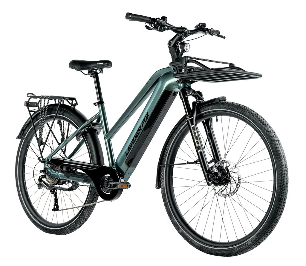 LEADER FOX E-BIKE 28 SANDY LADY 16,5-2, BLACK MATT/WHITE+GREY (REAR MOTOR), vel. 16,5